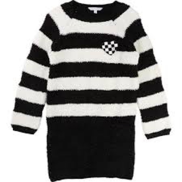 Pristine LITTLE MARC JACOBS BLACK & WHITE STRIPED DRESS - Picture 1 of 2